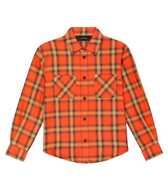 Chemise en coton à carreaux | Amiri Kids