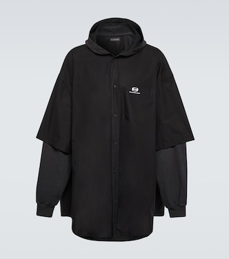 Camisa de popelín de algodón y forro polar | Balenciaga