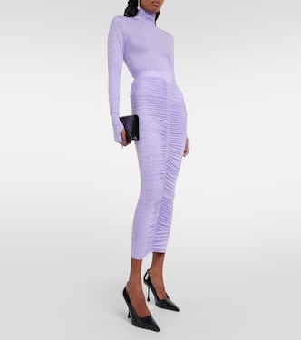 Vestido de fiesta fruncido con cistales | Alex Perry