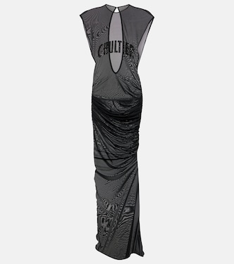 Embroidered mesh maxi dress | Jean Paul Gaultier