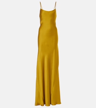 Abito sottoveste in crêpe di raso | Victoria Beckham