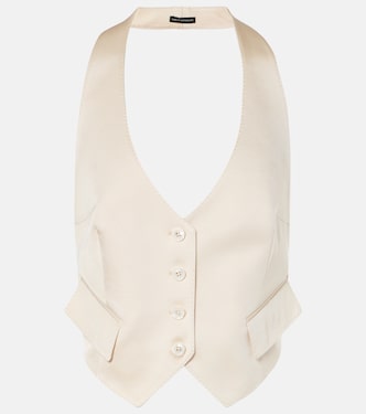Silk and wool twill vest | Tom Ford
