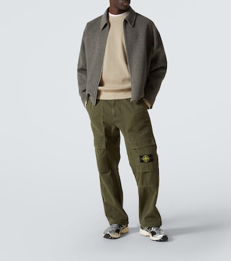 Sudadera de algodón gofrado con logo | Stone Island