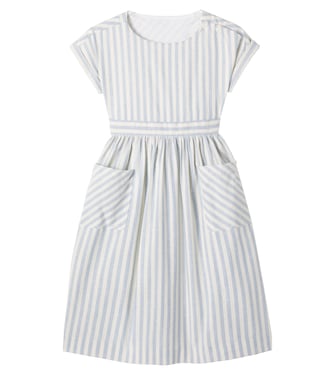 Edelweiss striped cotton dress | Bonpoint