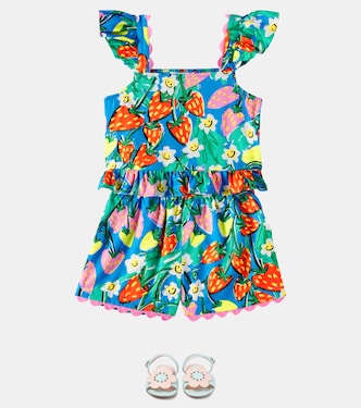 Printed shirred top and shorts set | Stella McCartney Kids