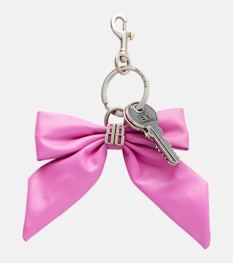 Portachiavi BB in pelle con fiocco | Balenciaga