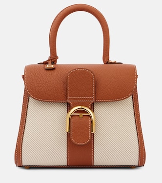 Tote Brillant PM aus Leder und Canvas | Delvaux
