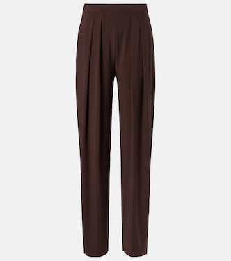Pantalones anchos de jersey de tiro alto | Norma Kamali