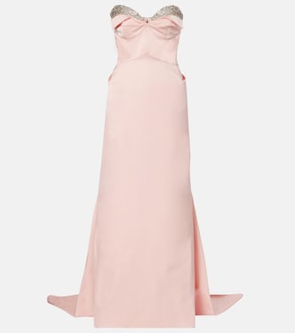 Crystal-embellished duchess satin gown | McQueen