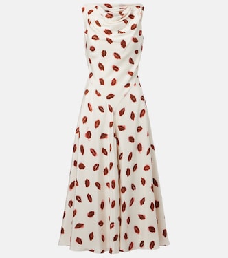Vestido midi Drina de seda estampado | Altuzarra