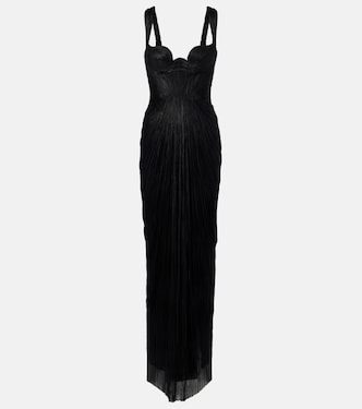 Anais open-back silk mousseline gown | Maria Lucia Hohan