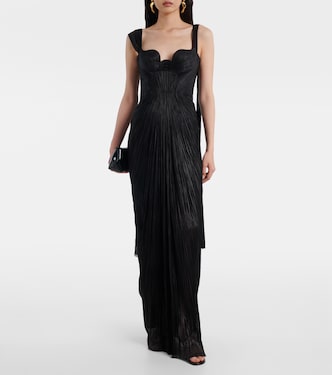 Anais open-back silk mousseline gown | Maria Lucia Hohan