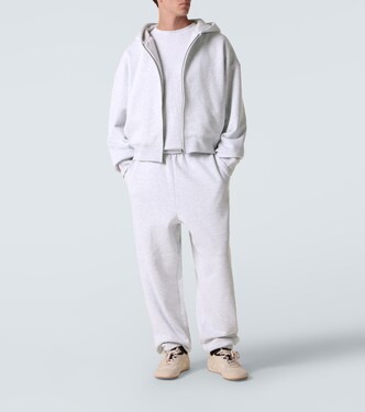 Cropped cotton zip-up hoodie | Entire Studios