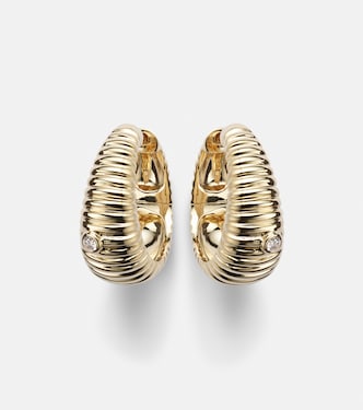 Berlingot 9kt gold earrings with diamonds | Yvonne Léon