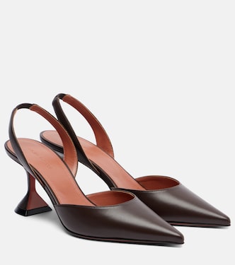 Slingback-Pumps Holli 70 aus Leder | Amina Muaddi