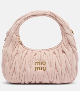 Borsa Wander in suede matelassé | Miu Miu