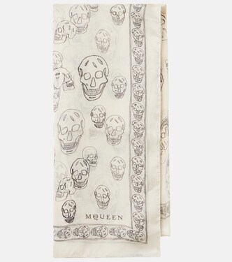 印花真丝围巾 | McQueen