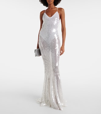 Robe longue à sequins | Norma Kamali