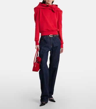 Scarf-detail cotton-blend hoodie | Magda Butrym