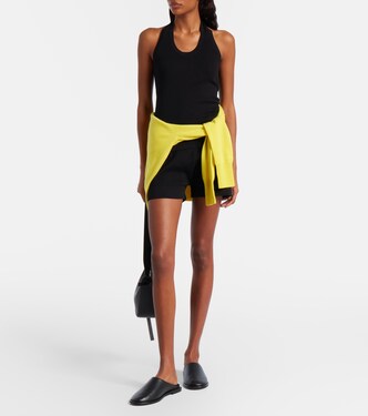 Jerry halterneck cotton and cashmere top | Extreme Cashmere