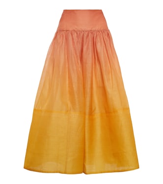 Falda midi Postcard de organza | Zimmermann