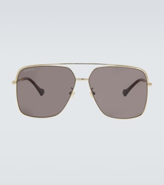 Occhiali da sole aviator in metallo | Gucci
