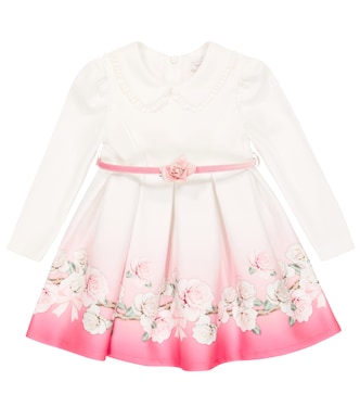 Bebé - vestido con brocado floral | Monnalisa