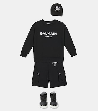 Sudadera de algodón con logo | Balmain Kids