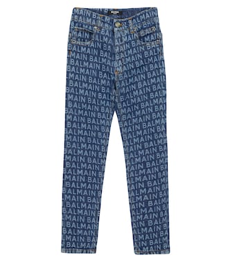 Bedruckte Straight Jeans | Balmain Kids