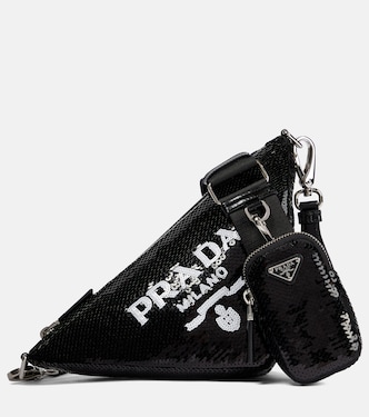 Schultertasche mit Pailletten | Prada