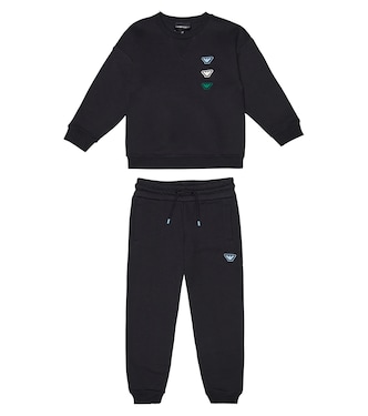 Cotton-blend sweatshirt and sweatpants | Emporio Armani Kids