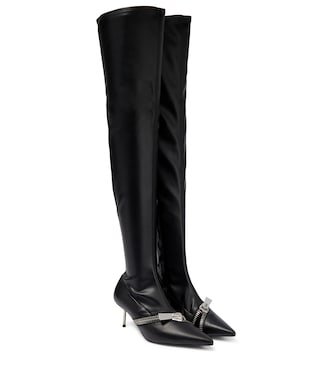 Botas mosqueteras de piel con cremallera | Coperni