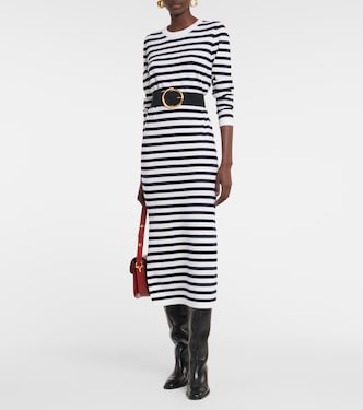 Abito lungo in lana e cashmere a righe | Jardin des Orangers