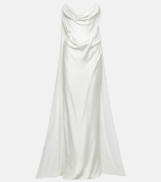 Bridal Galaxy Cape crêpe satin gown | Vivienne Westwood