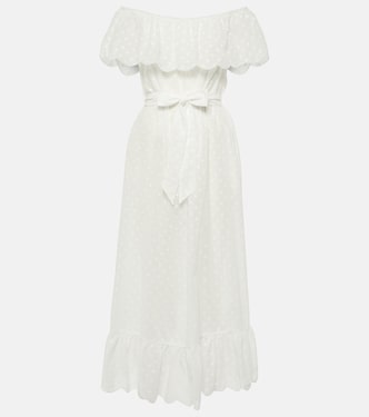 Off-Shoulder-Midikleid aus Baumwolle | Marysia