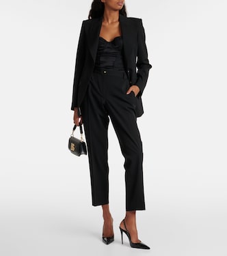 Schmale Low-Rise-Hose aus einem Wollgemisch | Dolce&Gabbana