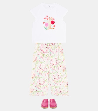 T-shirt en coton à fleurs | Il Gufo