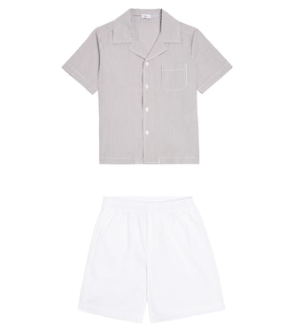 Cotton Bermuda shorts and shirt set | Il Gufo