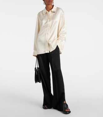 Pantaloni a gamba larga in raso | Jil Sander