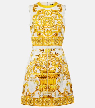Vestido corto Majolica de brocado | Dolce&Gabbana