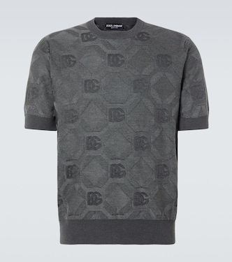 Pullover DG aus Seiden-Jacquard | Dolce&Gabbana