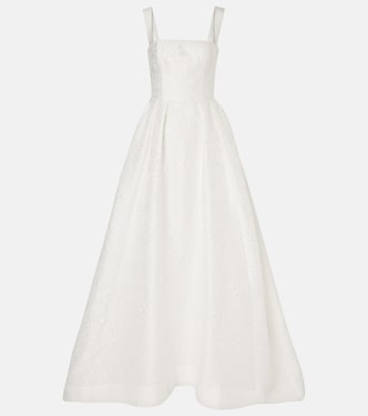 Bridal - Abito lungo Esther in broccato | Rebecca Vallance