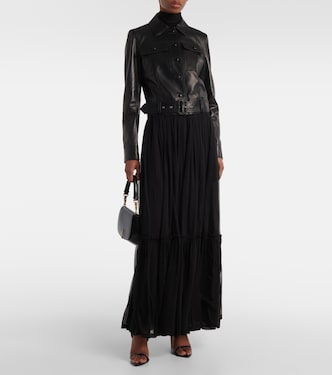 Giacca in pelle cropped | Saint Laurent