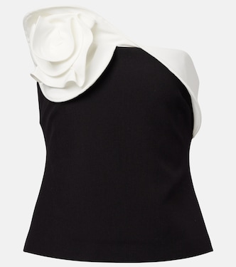 Top in crêpe con applicazione floreale | Roland Mouret