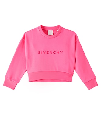 Felpa in misto cotone con logo | Givenchy Kids