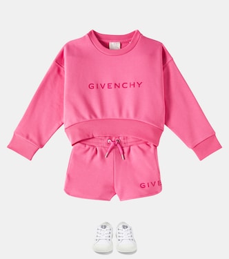 Felpa in misto cotone con logo | Givenchy Kids