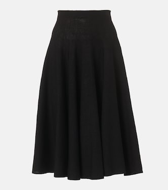 Gonna midi Jaliah in misto lino e cotone | The Row