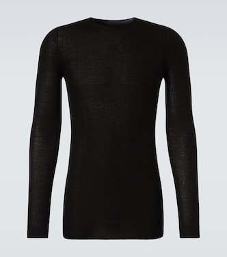 리브 니트 버진 울 스웨터 | Rick Owens