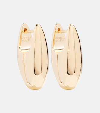 Pendientes de plata de ley bañados en oro de 18 ct | Bottega Veneta