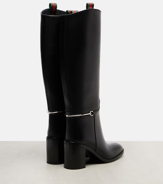 Botas altas de piel con Horsebit  | Gucci